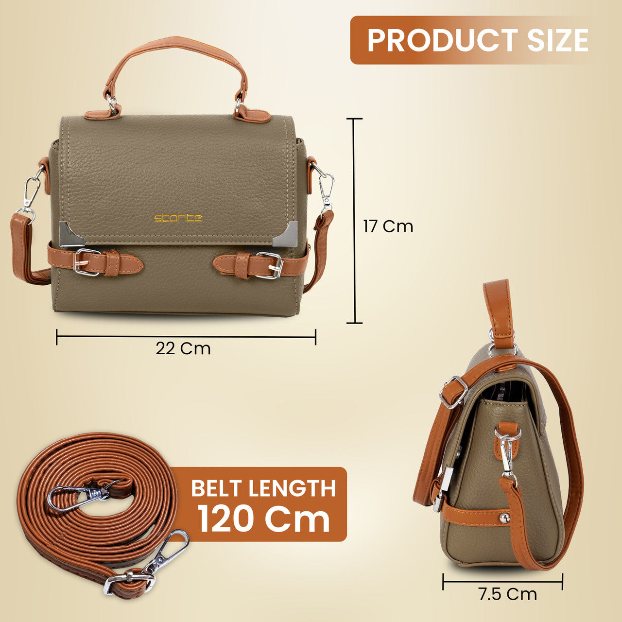 Storite Women Brown Hand-held Bag