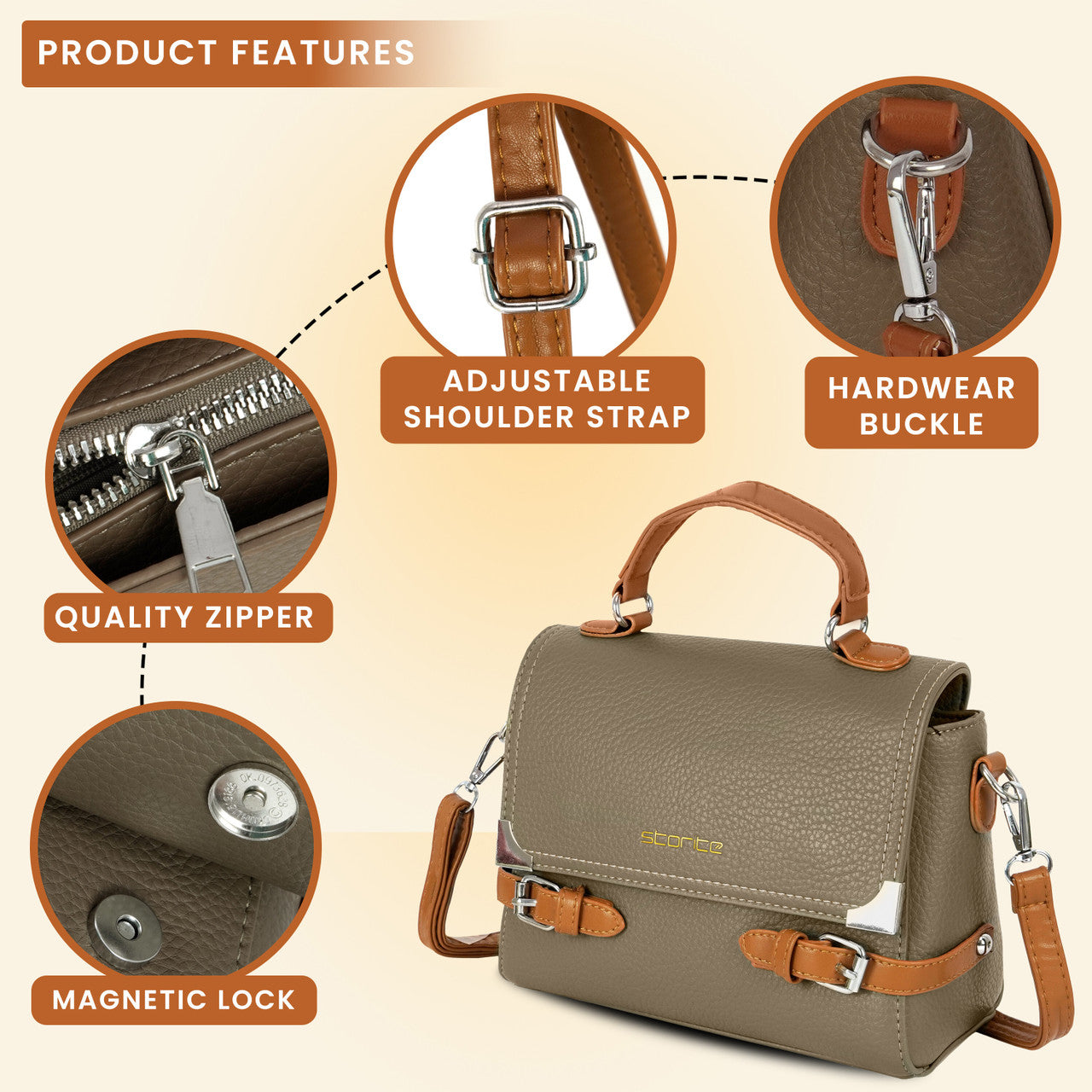 Storite Women Brown Hand-held Bag