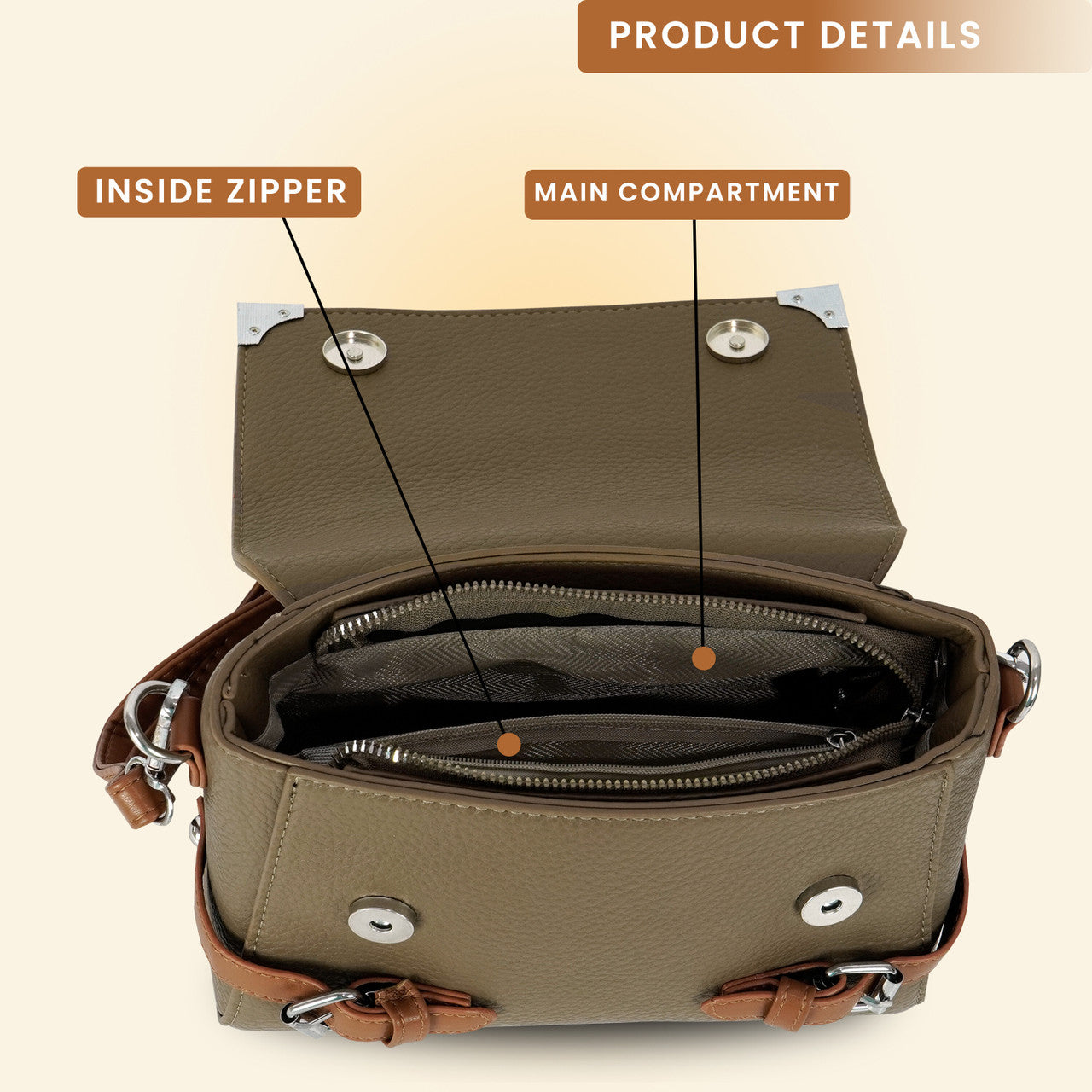 Storite Women Brown Hand-held Bag