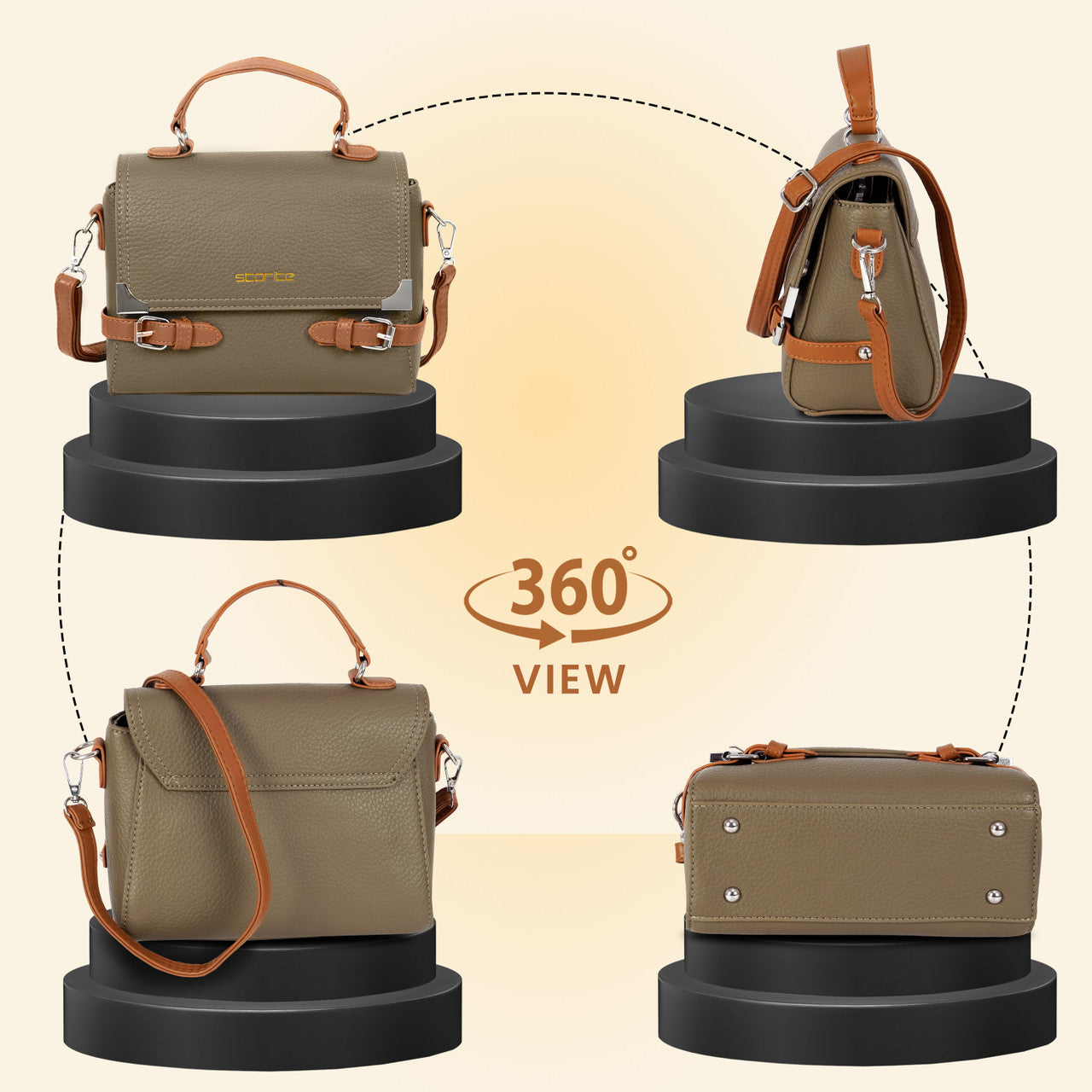 Storite Women Brown Hand-held Bag