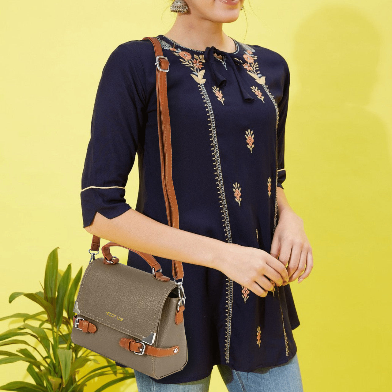 Storite Women Brown Hand-held Bag
