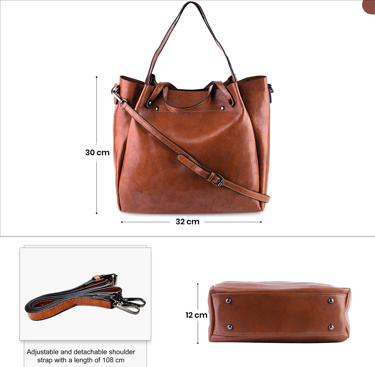 Storite Women Brown Handbag