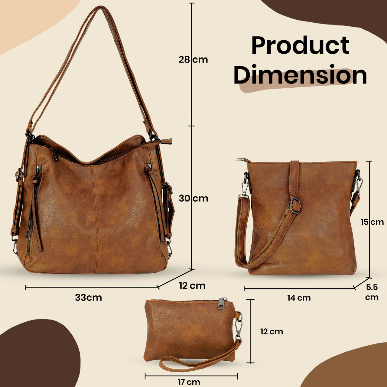 Storite Women Brown Handbag