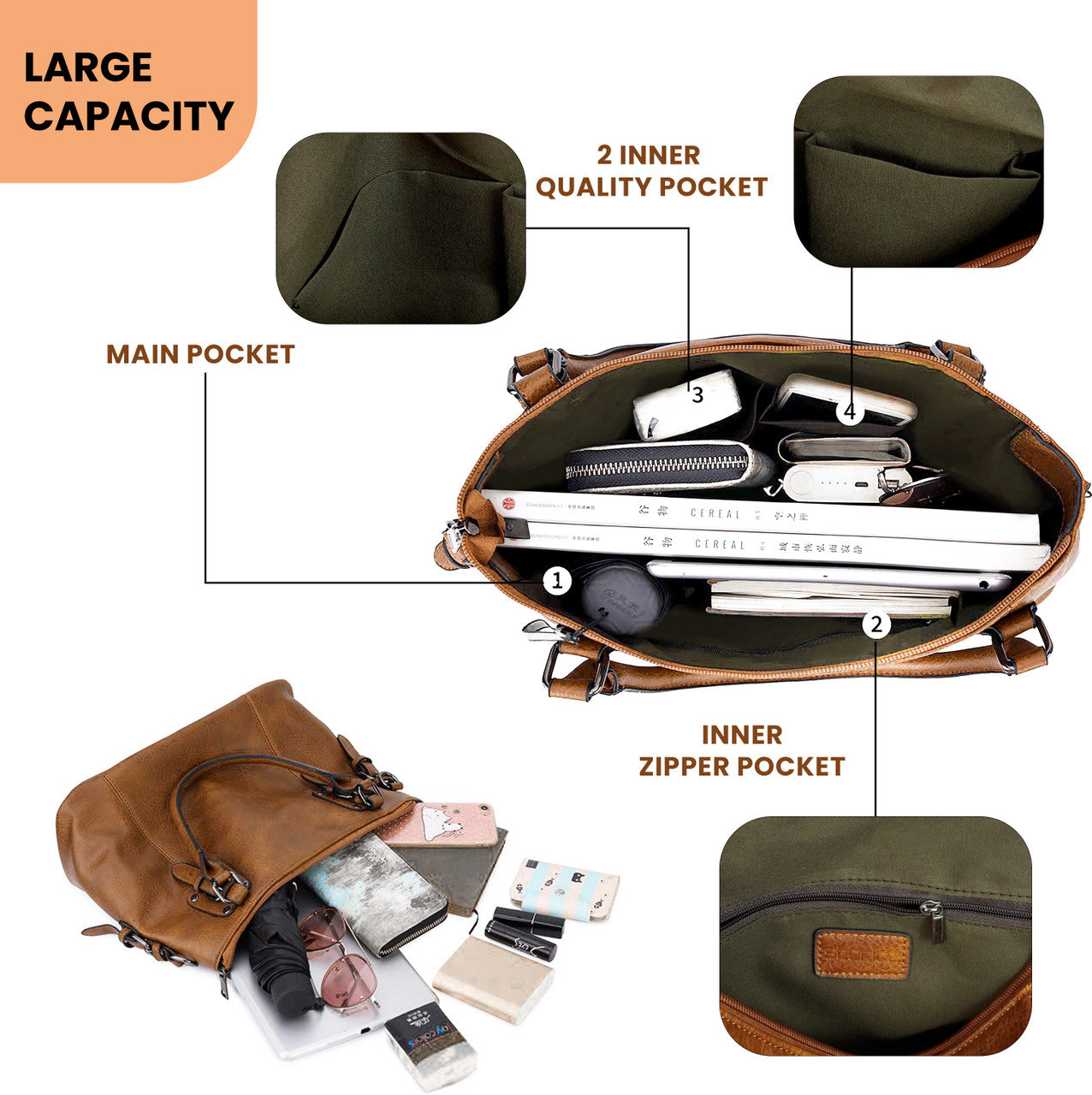 Storite Women Brown Handbag