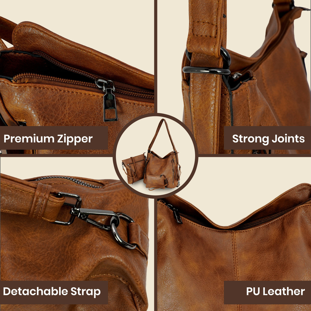 Storite Women Brown Handbag