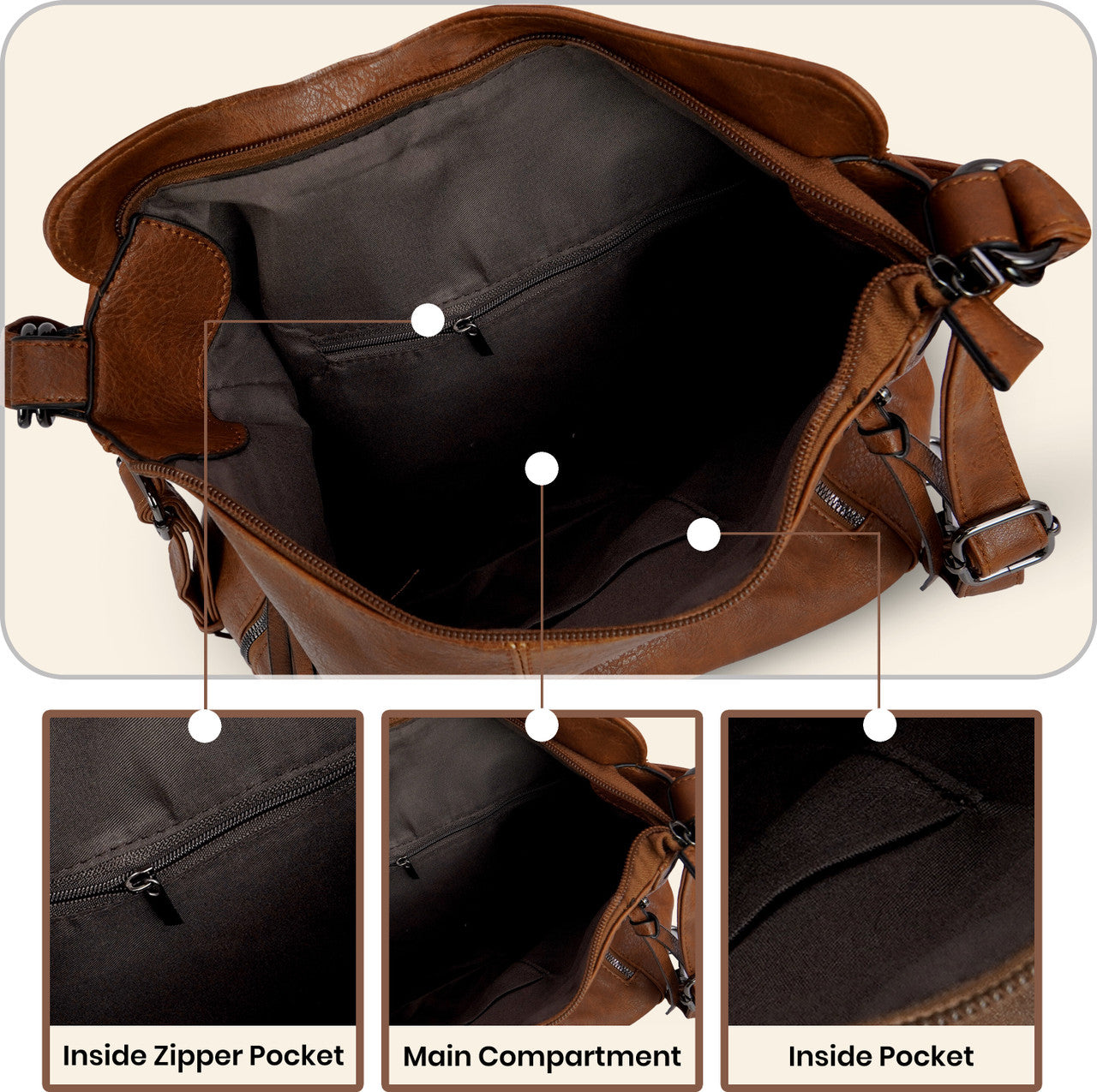 Storite Women Brown Handbag