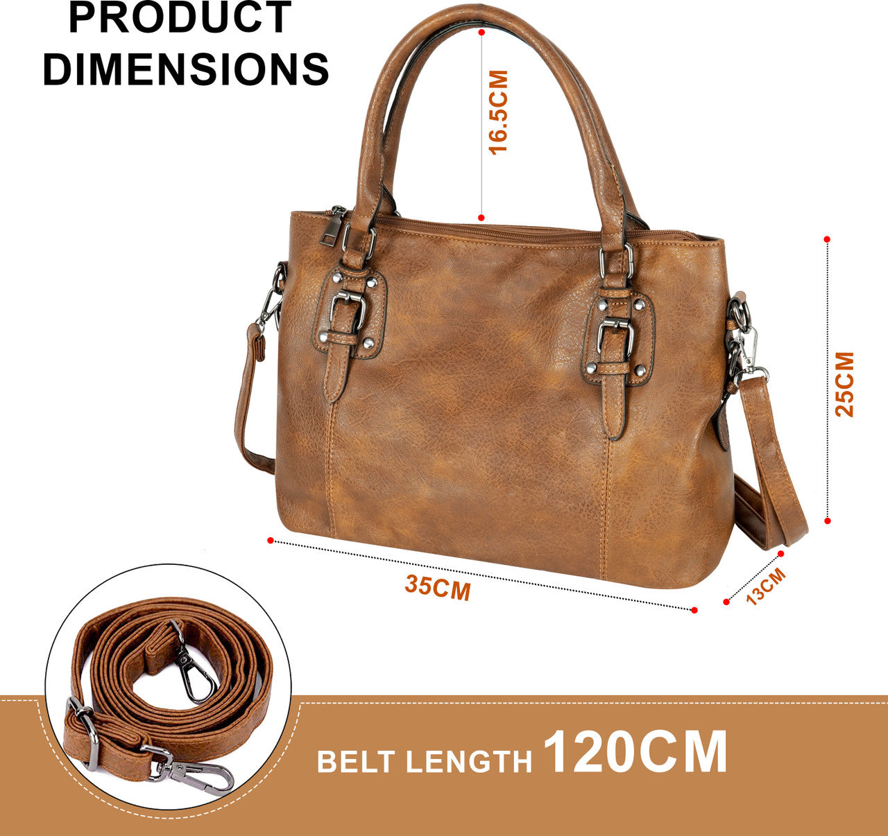 Storite Women Brown Handbag