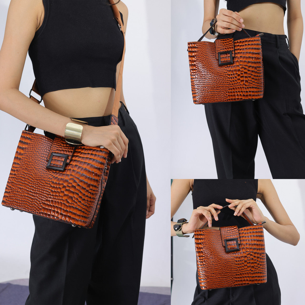 Storite Women Brown Handbag