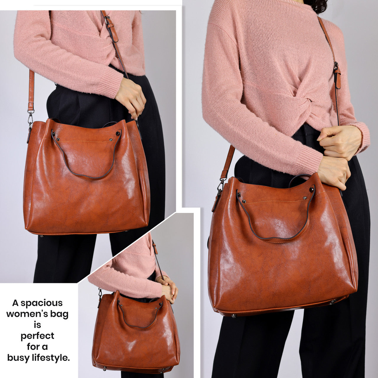 Storite Women Brown Handbag