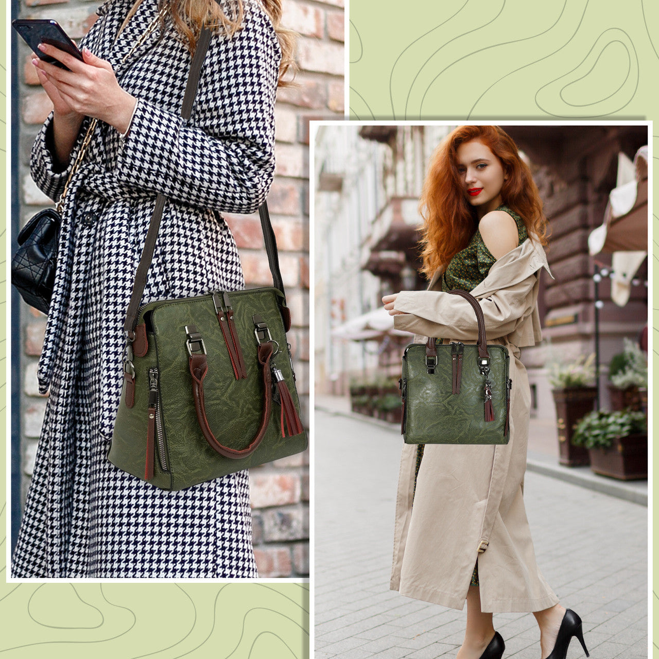 Storite Women Green Handbag