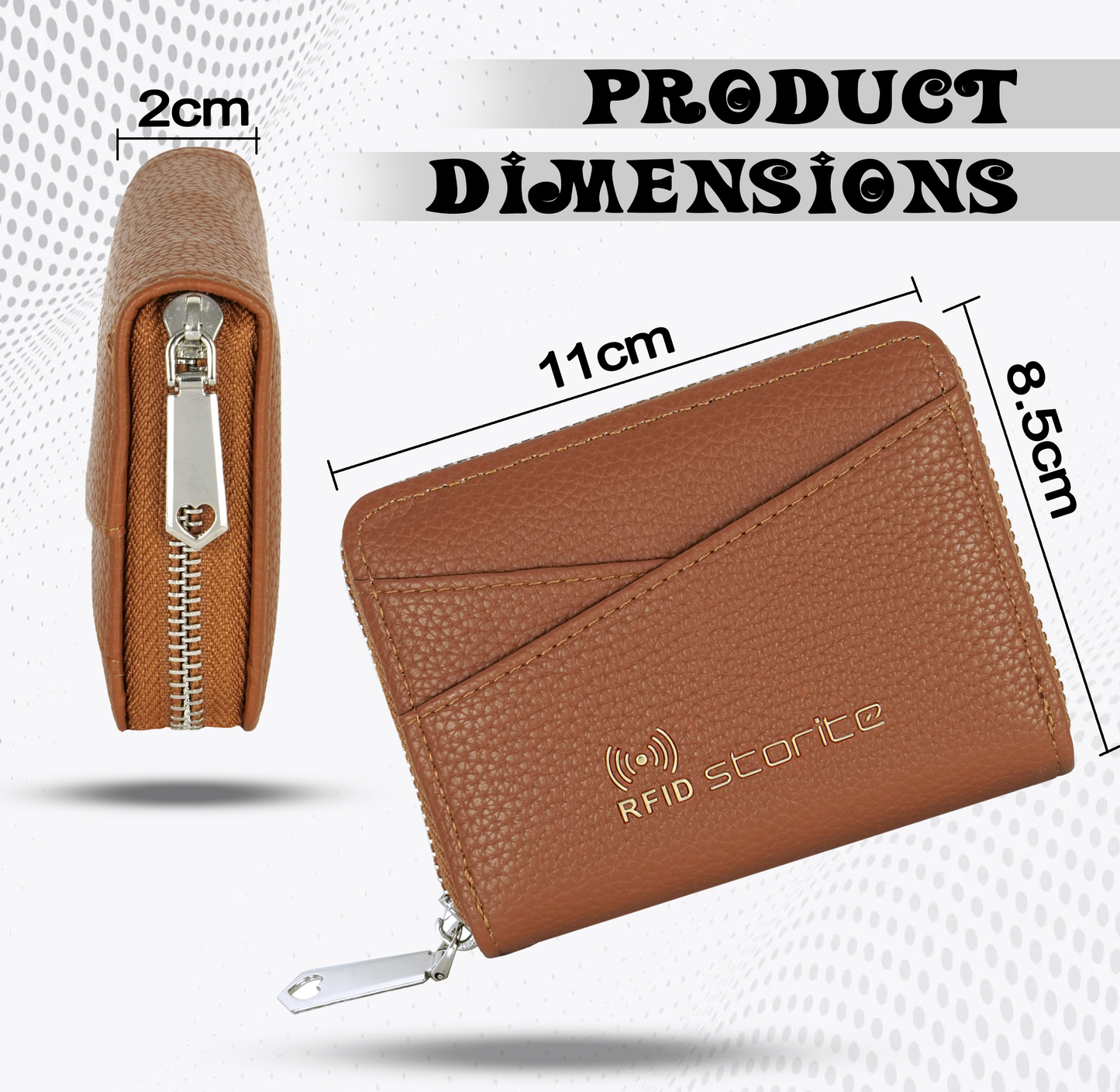 STORITE Men & Women Casual, Formal, Travel, Trendy Brown Artificial Leather RFID Card Holder (9 Card Slots)