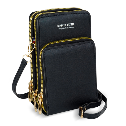 STORITE Black Shoulder Bag Crossbody Mobile Sling Bag for Women