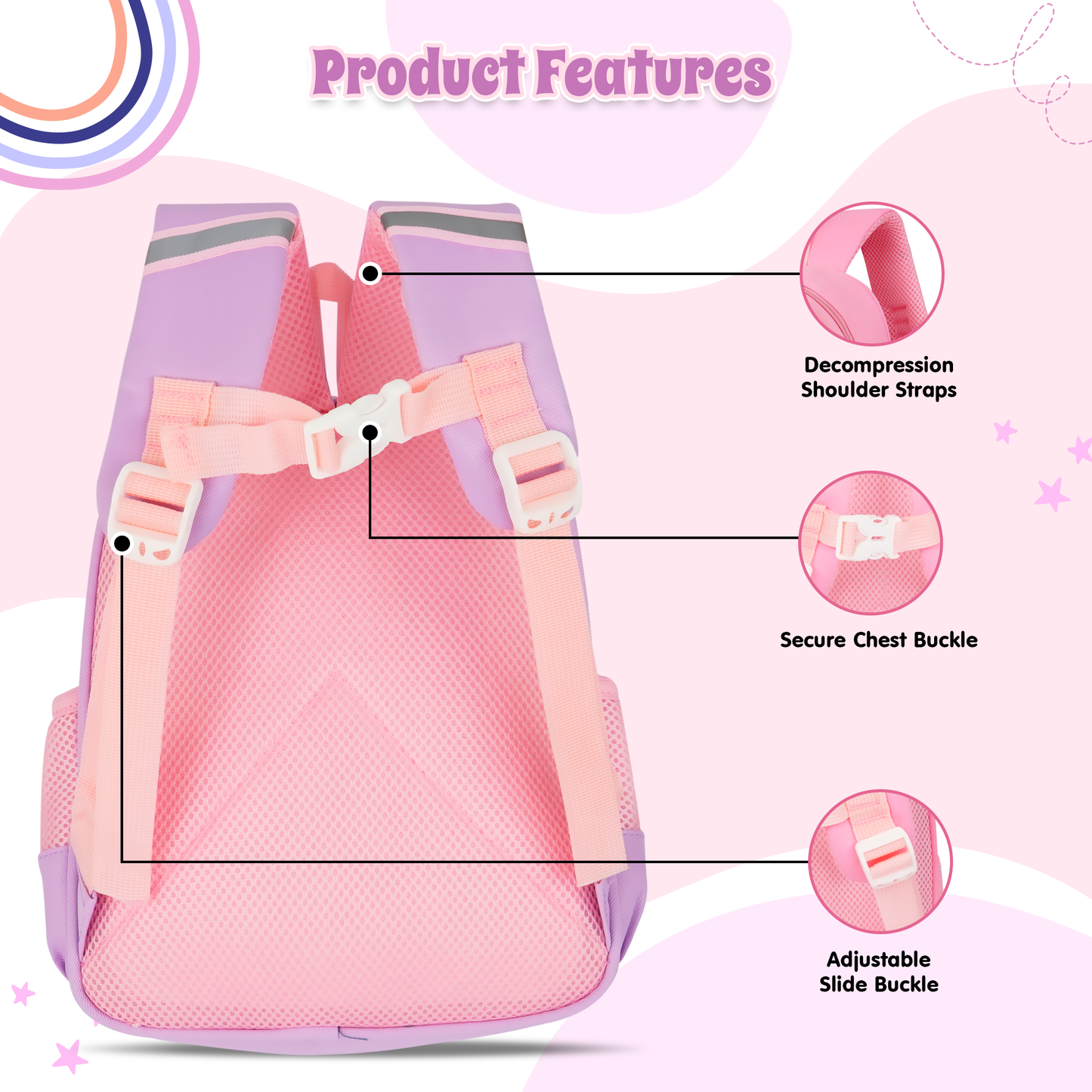 Storite Bunny Design Kids Backpack – Cute & Lightweight School Bag for Preschool & Kindergarten