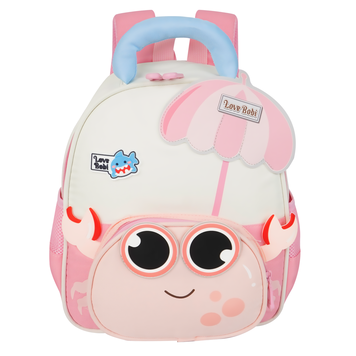 Storite Crab Design Kids Backpack – Cute & Lightweight School Bag for Preschool & Kindergarten – Pink