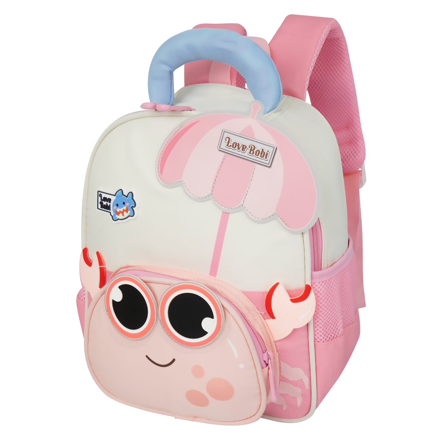 Storite Crab Design Kids Backpack – Cute & Lightweight School Bag for Preschool & Kindergarten – Pink