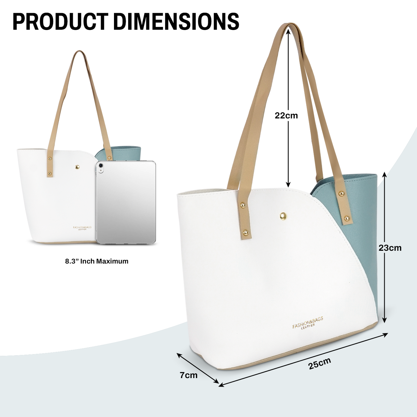 Storite PU Leather Hand Bag | Shoulder Bags for Women with Strap (White)