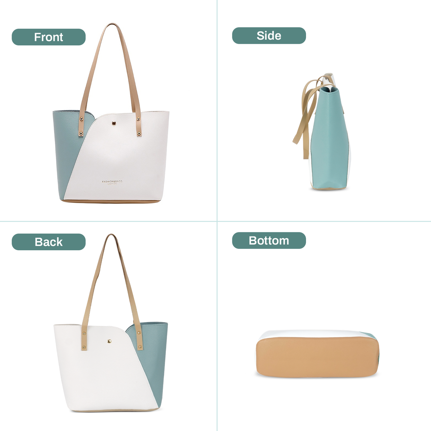 Storite PU Leather Hand Bag | Shoulder Bags for Women with Strap (White)