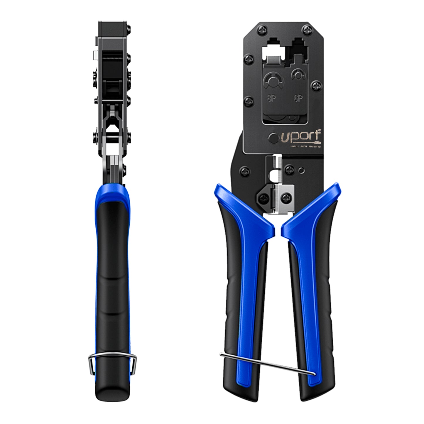 Storite Modular Network RJ45 RJ11 RJ12 Crimping Tool, Network Cable Cutting Stripping Crimper/Wire Stripper/Wire Cutter, for 8P/6P/4P /CAT5/CAT5e/CAT6 All in One Crimping