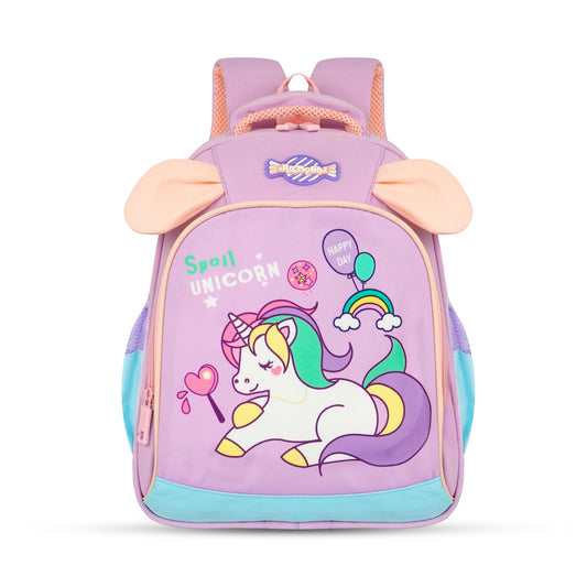 Storite Unicorn School Backpack for Girls – Cute Cartoon Design, Lightweight Kids School Bag for for 2 to 4 years old Girls, 35x26x15 CMs, Pink