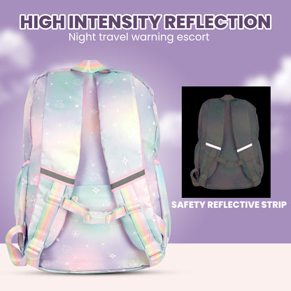 Storite School Backpacks for Girls Stylish Bags for Kids 7-12 Years Old Cartoon Water Resistant Backpack Durable Burden Relief School Bag Birthday Gift-Sky blue