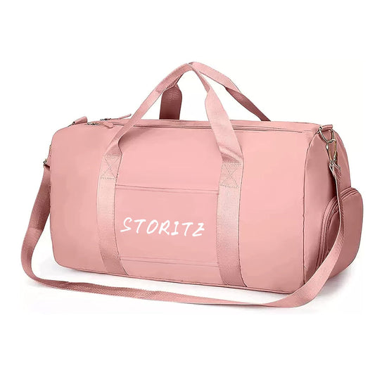 Storite - Nylon 46 CM Travel Duffle Bag - Pink