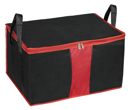 Storite Multi-Purpose Nylon Storage Bag – 110L, Rectangular, Heavy Duty - Black/Red