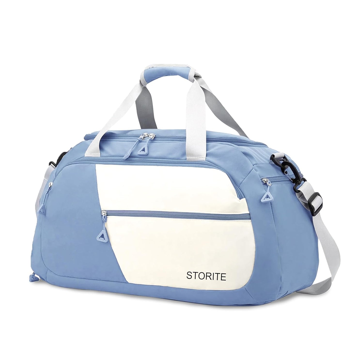 Storite 54cm Nylon Travel Duffle Bag with Shoe Compartment - Blue