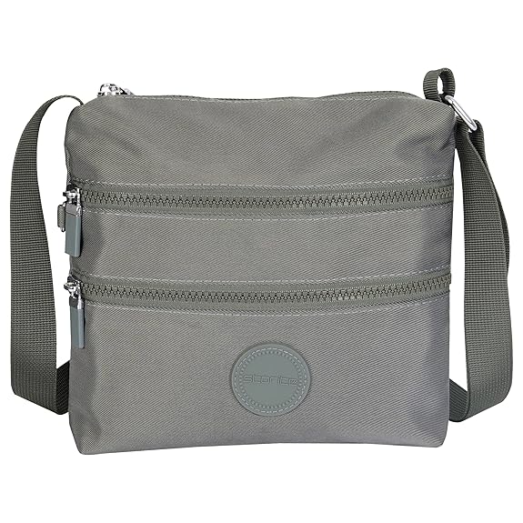 Storite Crossbody Purses for Women Lightweight Small Travel Bag Shoulder Purses and Handbags with Multi Zipper Pockets - Grey (23x22x3 cm)