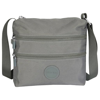 Storite Crossbody Purses for Women Lightweight Small Travel Bag Shoulder Purses and Handbags with Multi Zipper Pockets - Grey (23x22x3 cm)