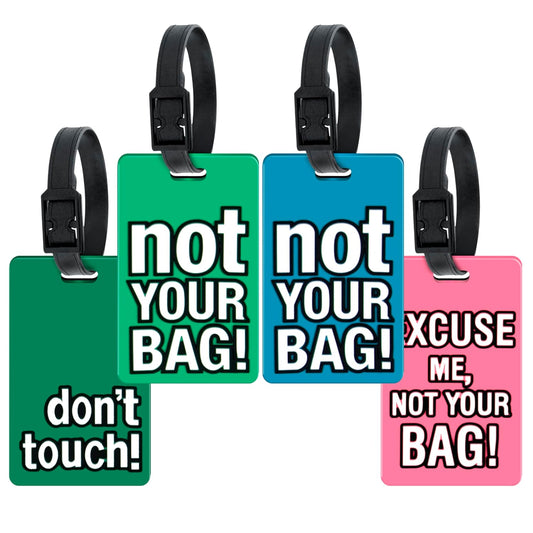 Storite Multicolour Luggage & Bag ID Tags - Pack of 4 - Multicolour