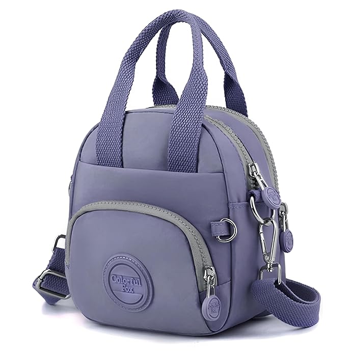 Storite Women's Small Sling Crossbody Bag, Lightweight Handbag with Padded Pocket, Adjustable Strap - Purple