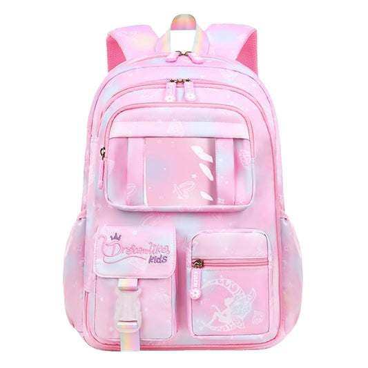 Storite School Backpacks for Girls Stylish Bags for Girls Kids 7-12 Years Old Cartoon Water Resistant Backpack Durable Burden Relief School Bag Birthday Gift-Light Pink