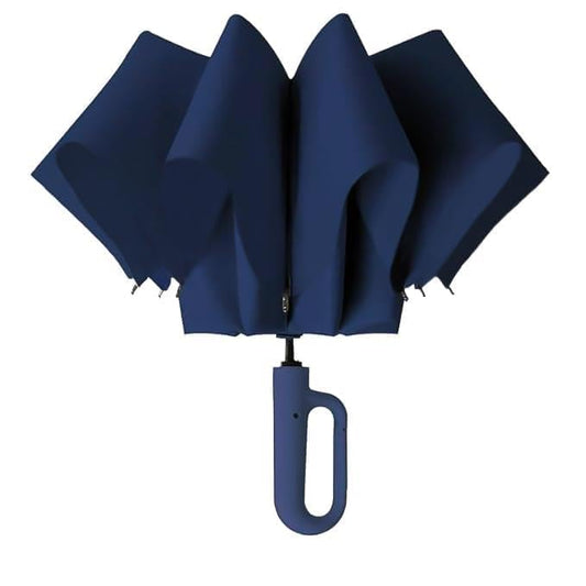 Storite UV Umbrella with Novelty Carabiner Handle, Travel Umbrellas for Rain and Sun Windproof Compact, Automatic Open Close, 10 Ribs, Portable Umbrella for Men and Women (Blue)