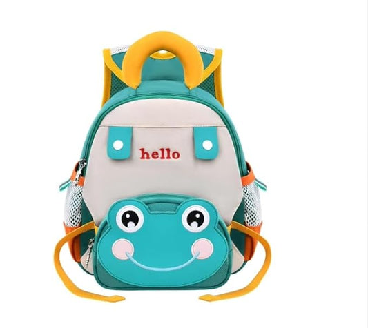 Storite Frog Design Kids Backpack – Cute & Lightweight School Bag for Class 1–3 Students – Green