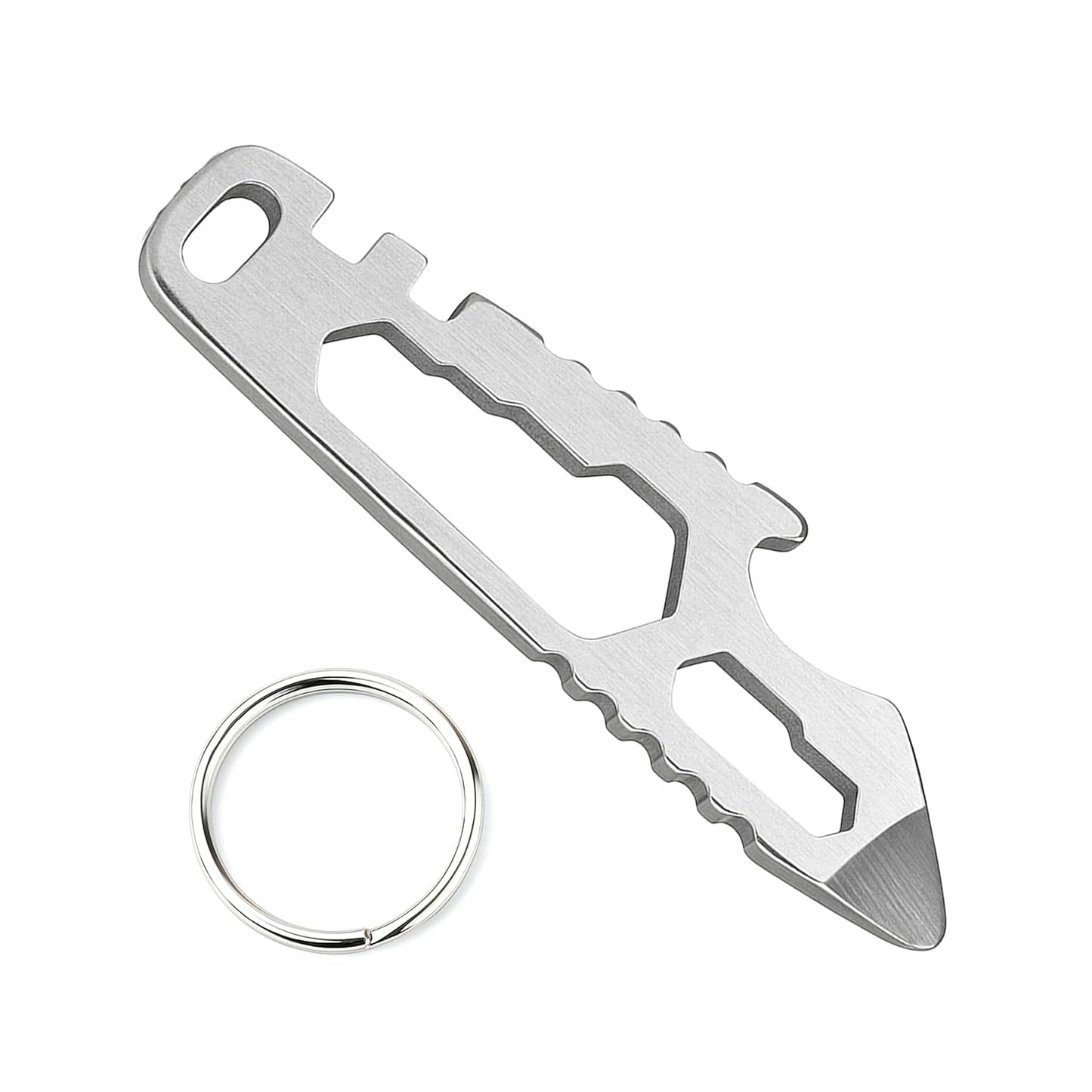 Storite Stainless Steel Multi Tool Keychain – 6-in-1 Compact EDC Tool with Bottle Opener, Screwdriver, Wrench, Cutter and Keyring for Travel, Camping, Outdoor and Everyday Use