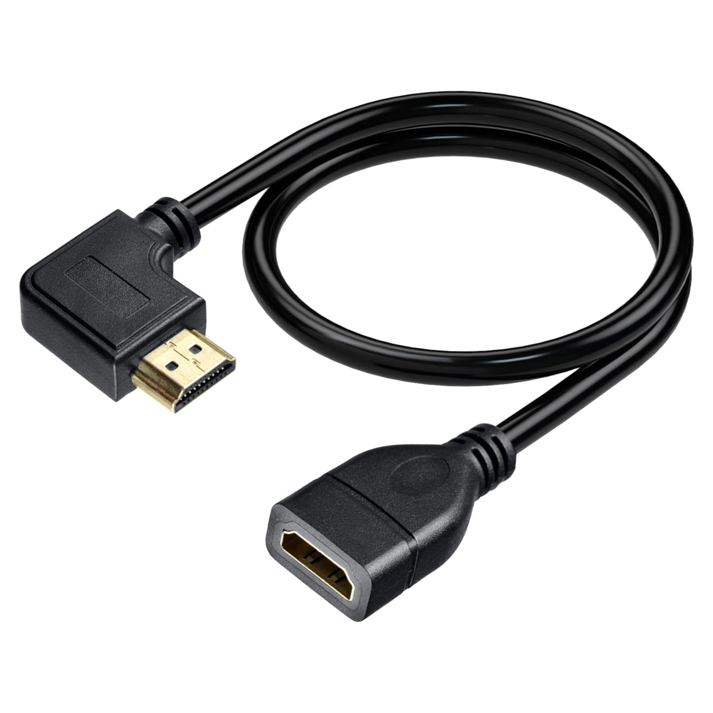 Storite 22cm High Speed Right Angle 90Degree HDMI Male to Female for Laptop/PC, LCD/LED TV