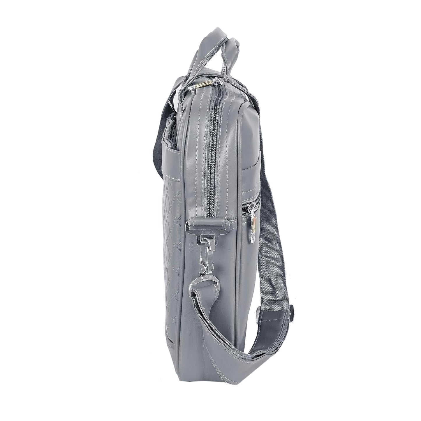 Storite Mystic Formal Business Briefcase Bag Crossbody Messenger College Bags For Men Women Tablet Laptop Upto 14 Inch | Handbags with Shoulder Straps -Grey