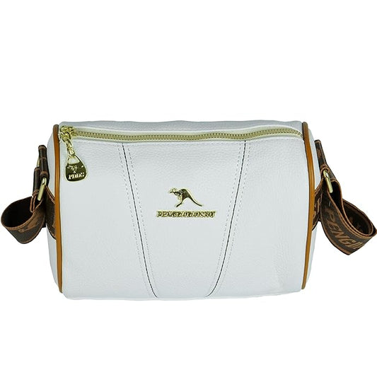 Storite Small Leathe Crossbody Tote Handbag for Women – Stylish, Spacious & Versatile with Adjustable Strap and Zip Closure, Perfect for Work & Travel - White