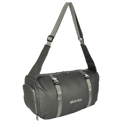 Storite Polyester 43 Cm Imported Multi Purpose Travel Duffle Bag for Women with Wet Pocket, Lightweight Waterproof Backpack Carry Luggage Bag with Shoe Compartment (ShinyGrey, 43 x 18.5 x 22 Cm)