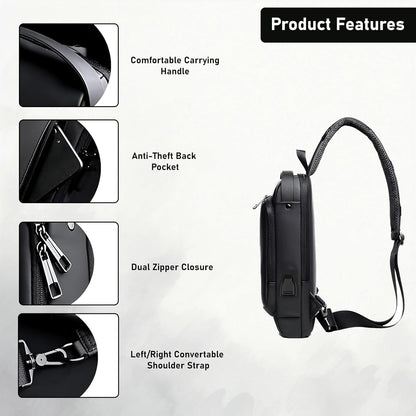 Storite Sling Bag for Men Stylish Crossbody Backpack for Men Women, Anti-Theft Water-resistant Chest Bag, Messenger Bags, Casual Side Shoulder Bag