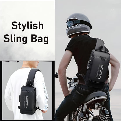 Storite Sling Bag for Men Stylish Crossbody Backpack for Men Women, Anti-Theft Water-resistant Chest Bag, Messenger Bags, Casual Side Shoulder Bag