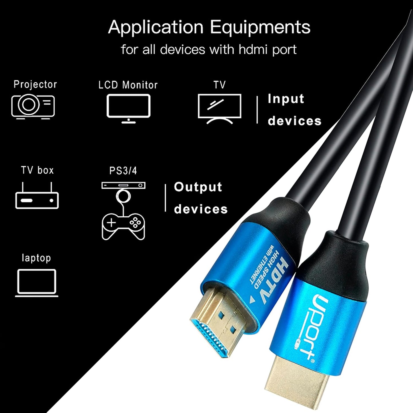 Storite 20 Meter HDMI 1.4 Cable with Ethernet, 4K/2K Ultra HD 1080P Resolution, 10.2 Gbps High Speed Transmission, Compatible with TV, Laptop, Monitor, Projector, Gaming Console, Blu-ray player & More