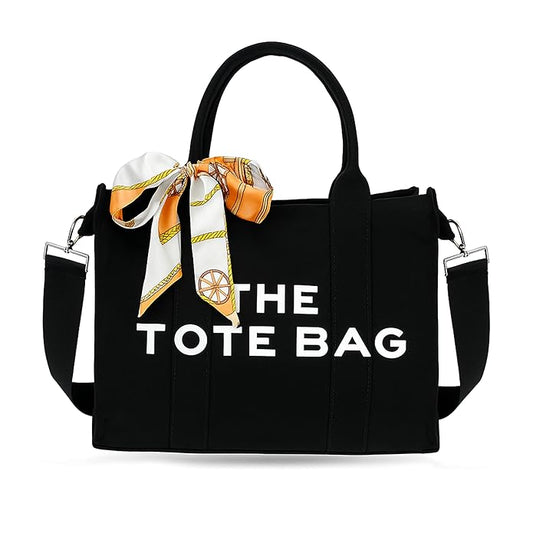 Storite Canvas Tote Bags for Women Large Capacity Shoulder Bag with Inner Pocket Everyday Handbags for Office, College and Travel