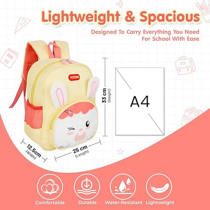 Storite Bunny Design Kids Backpack – Cute & Lightweight School Bag for Preschool & Kindergarten