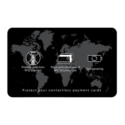 Storite 2 Pack RFID Blocking Card NFC Contactless Debit/Credit Card ATM Passport Protector Ideal for Men & Women Slim with World map Design Perfectly fit in Wallet(Black)
