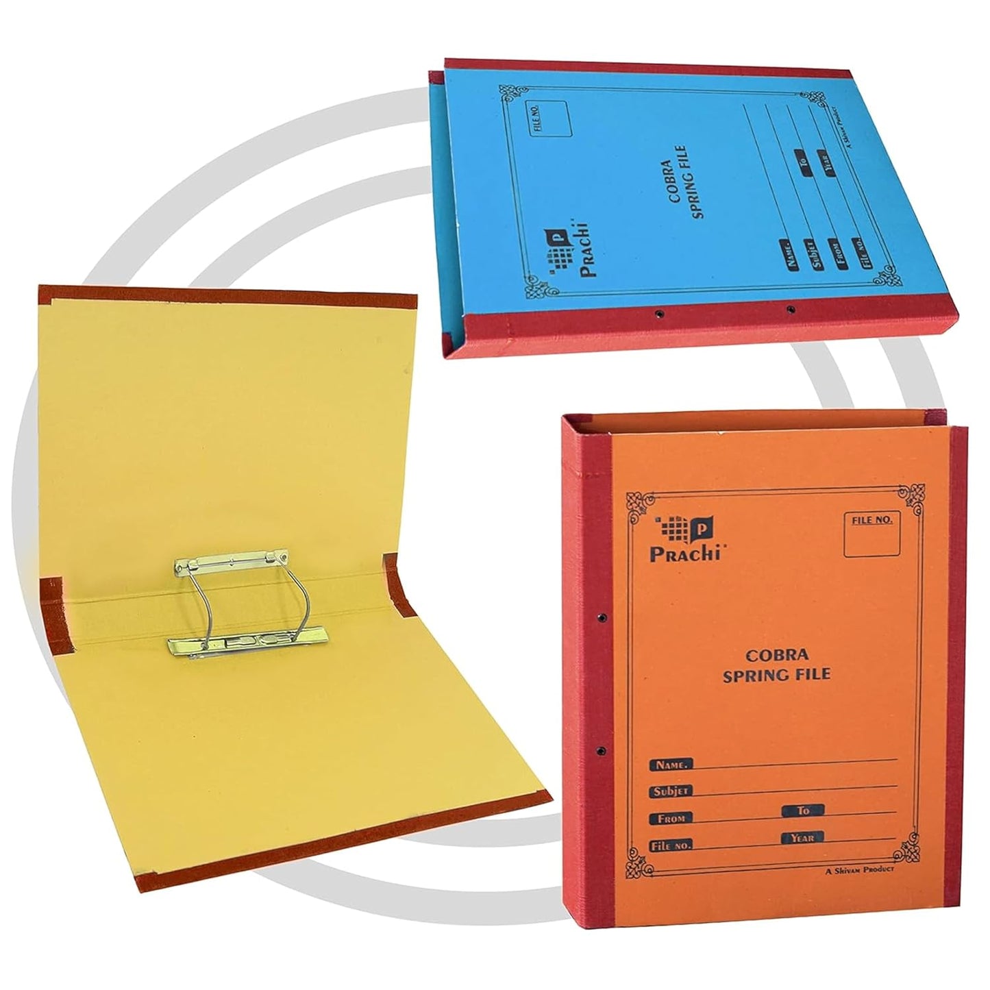 Storite 4 Pack Spring Files A4 Size Paper Folder Cobra File Document Organizer Certificates Holder- Color May Vary (35 x 26 x 3.5 cm)