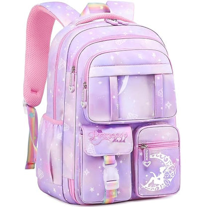 Storite School Backpacks for Girls Stylish Bags for Girls Kids 7-12 Years Old Cartoon Water Resistant Backpack Durable Burden Relief School Bag Birthday
