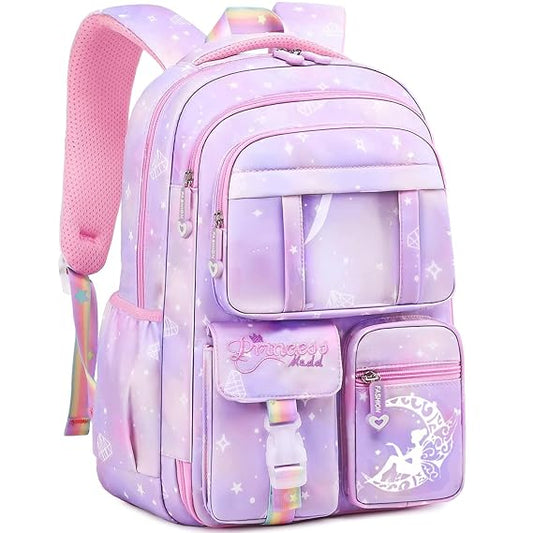 Storite School Backpacks for Girls Stylish Bags for Girls Kids 7-12 Years Old Cartoon Water Resistant Backpack Durable Burden Relief School Bag Birthday