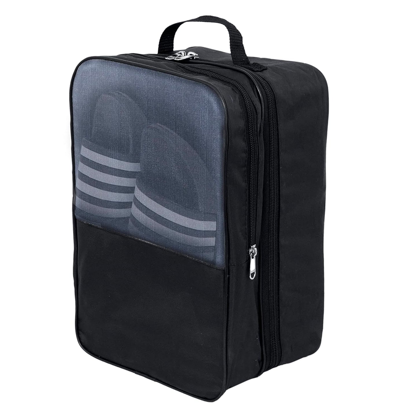 Storite 14 Inch Travel Shoe Bag,Cover,Pouches - Gym Men and Ladies Footwear Packing Storage Portable Cover - Storage Travel Organizer for Women & Men - Grey (Black)
