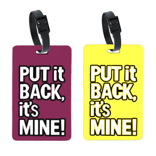 Storite Luggage & Bag ID Tags with Silicone Strap - Pack of 2 - Multicolour